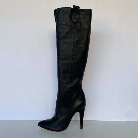 NIB SCHUTZ VICK BLACK KNEE HIGH LEATHER BOOTS SZ 6.5B 6B - Picture 3 of 11